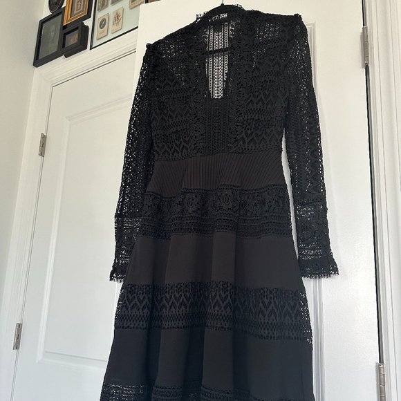 Black Lace French Connection Dress NWOT - Picture 6 of 6